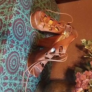 Guess brand platform heel sandals